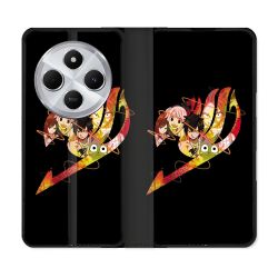 Housse Cuir Portefeuille Pour Xiaomi Redmi 14C 4G Manga Fairy Tail Logo Noir