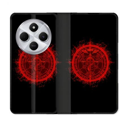 Housse Cuir Portefeuille Pour Xiaomi Redmi 14C 4G Manga Fullmetal Alchemist Logo