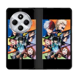 Housse Cuir Portefeuille Pour Xiaomi Redmi 14C 4G Manga My Hero Academia Noir