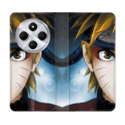 Housse Cuir Portefeuille Pour Xiaomi Redmi 14C 4G Manga Naruto Blanc