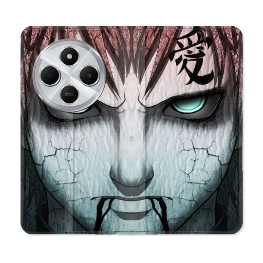 Housse Cuir Portefeuille Pour Xiaomi Redmi 14C 4G Manga Naruto Gaara