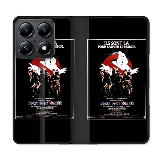 Housse Cuir Portefeuille Pour Xiaomi 14T SOS Fantome Affiche