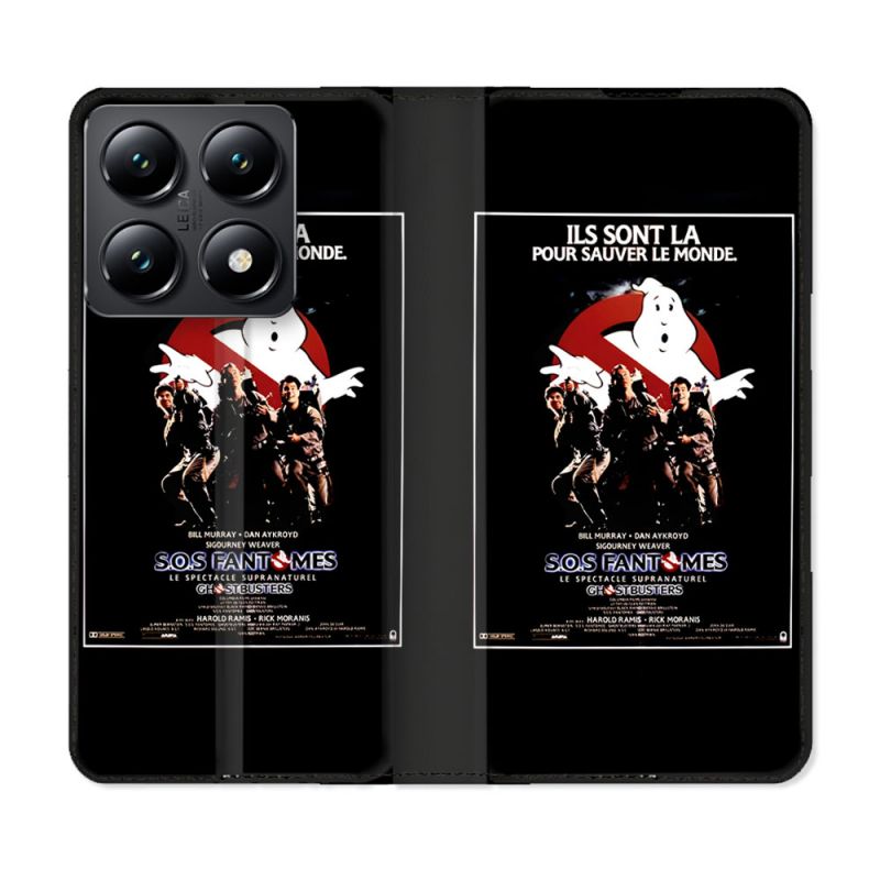 Housse Cuir Portefeuille Pour Xiaomi 14T SOS Fantome Affiche