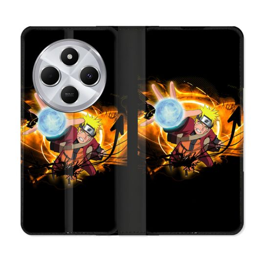 Housse Cuir Portefeuille Pour Xiaomi Redmi 14C 4G Manga Naruto Noir