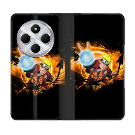 Housse Cuir Portefeuille Pour Xiaomi Redmi 14C 4G Manga Naruto Noir