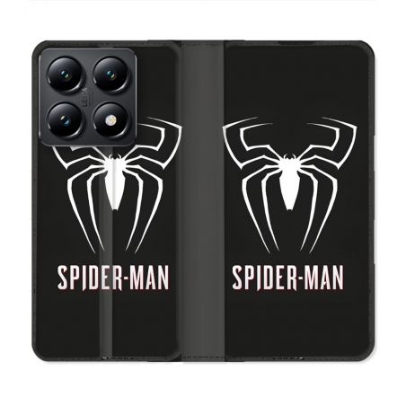 Housse Cuir Portefeuille Pour Xiaomi 14T Spiderman Logo