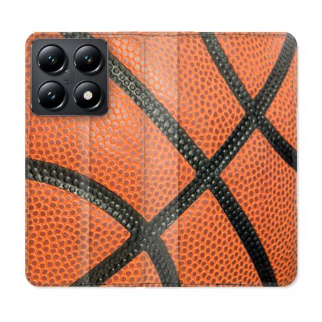 Housse Cuir Portefeuille Pour Xiaomi 14T Sport Ballon Basket