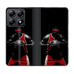 Housse Cuir Portefeuille Pour Xiaomi 14T Sport Basketeur