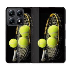 Housse Cuir Portefeuille Pour Xiaomi 14T Sport Tennis Balls