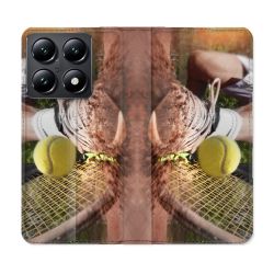 Housse Cuir Portefeuille Pour Xiaomi 14T Sport Tennis Glissade