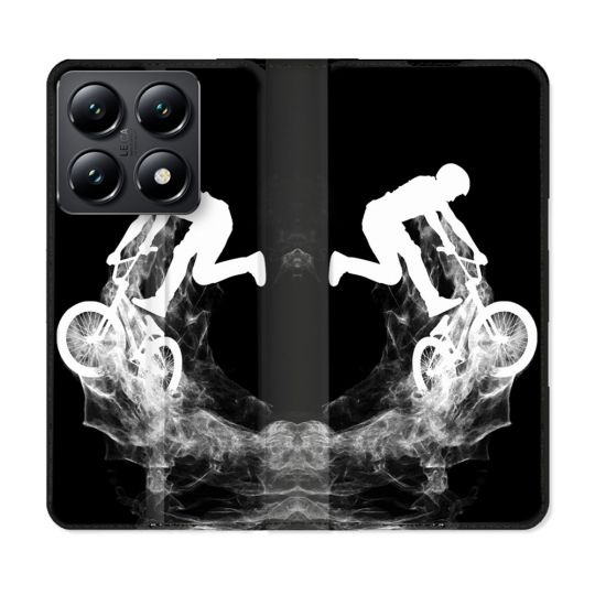 Housse Cuir Portefeuille Pour Xiaomi 14T Sport VTT Noir