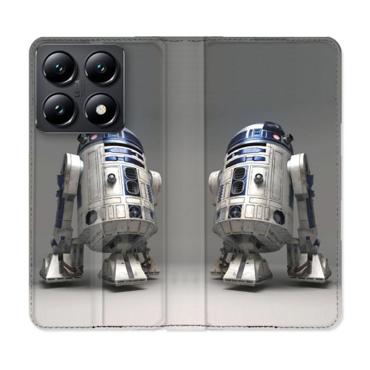 Housse Cuir Portefeuille Pour Xiaomi 14T Star Wars - R2D2