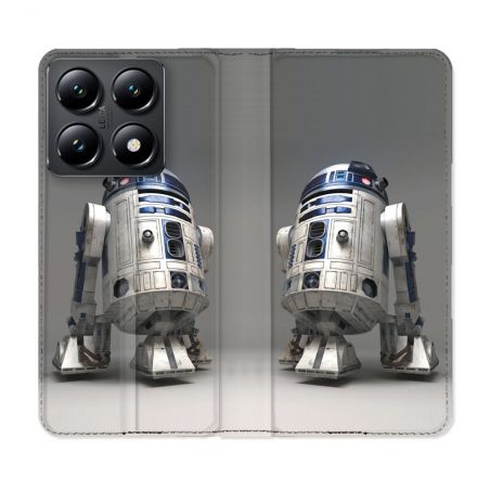 Housse Cuir Portefeuille Pour Xiaomi 14T Star Wars - R2D2