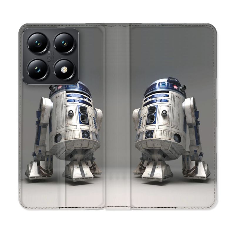Housse Cuir Portefeuille Pour Xiaomi 14T Star Wars - R2D2