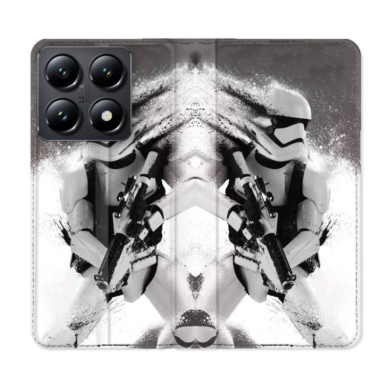 Housse Cuir Portefeuille Pour Xiaomi 14T Star Wars - Trooper