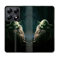 Housse Cuir Portefeuille Pour Xiaomi 14T Star Wars - Yoda sombre