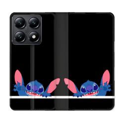 Housse Cuir Portefeuille Pour Xiaomi 14T Stitch Noir