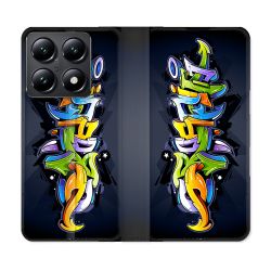 Housse Cuir Portefeuille Pour Xiaomi 14T Street Art Graffiti