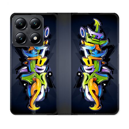 Housse Cuir Portefeuille Pour Xiaomi 14T Street Art Graffiti