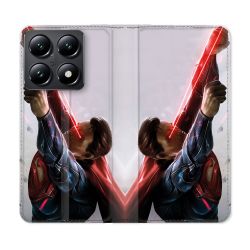Housse Cuir Portefeuille Pour Xiaomi 14T Superman Laser