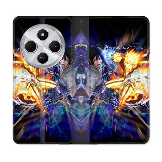 Housse Cuir Portefeuille Pour Xiaomi Redmi 14C 4G Manga Naruto VS
