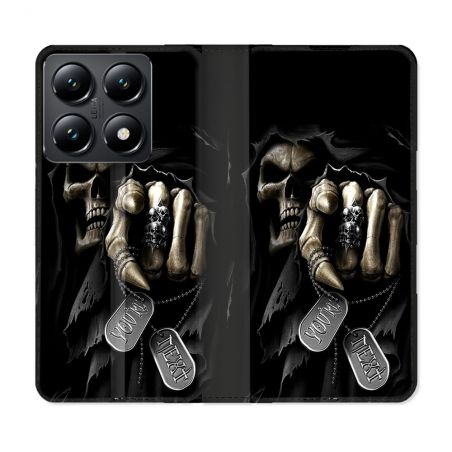Housse Cuir Portefeuille Pour Xiaomi 14T Tete de Mort Your Next