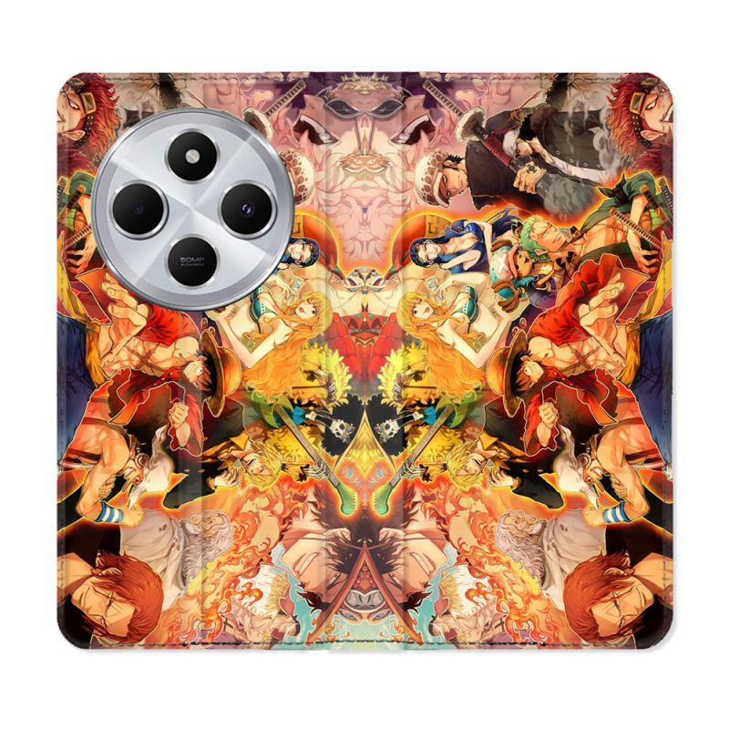 Housse Cuir Portefeuille Pour Xiaomi Redmi 14C 4G Manga One Piece Nakama