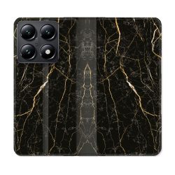 Housse Cuir Portefeuille Pour Xiaomi 14T Texture Marbre Noir
