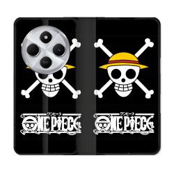 Housse Cuir Portefeuille Pour Xiaomi Redmi 14C 4G Manga One Piece Tete de Mort
