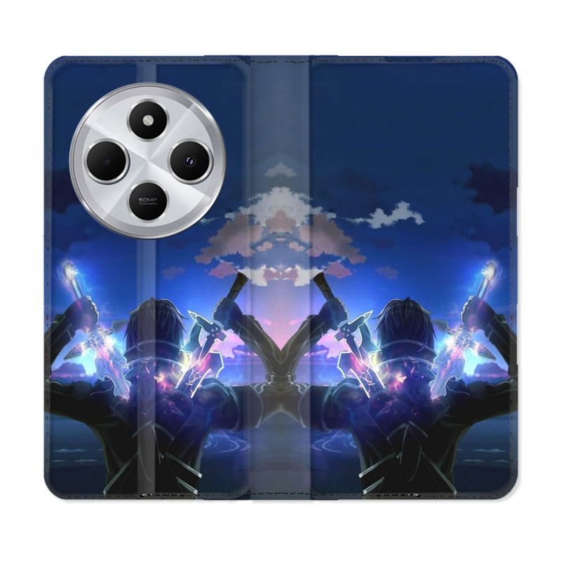 Housse Cuir Portefeuille Pour Xiaomi Redmi 14C 4G Manga SAO sword Art Online Epee