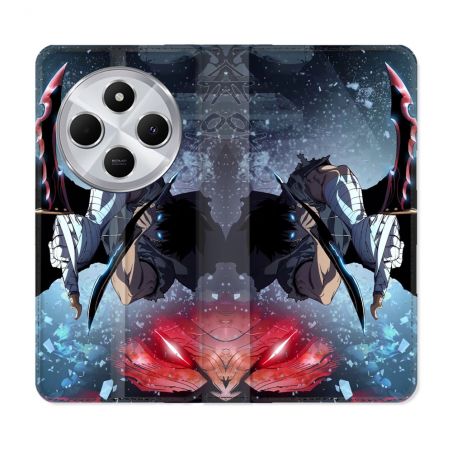 Housse Cuir Portefeuille Pour Xiaomi Redmi 14C 4G Manga Solo Leveling Sung Epee