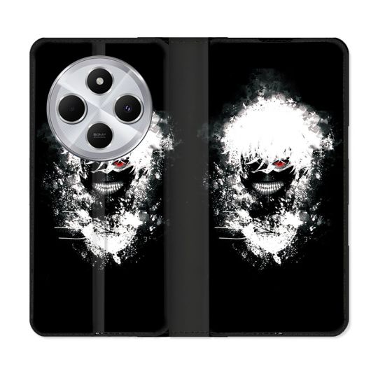 Housse Cuir Portefeuille Pour Xiaomi Redmi 14C 4G Manga Tokyo Ghoul Kaneki Tag