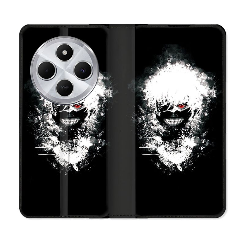 Housse Cuir Portefeuille Pour Xiaomi Redmi 14C 4G Manga Tokyo Ghoul Kaneki Tag
