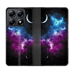Housse Cuir Portefeuille Pour Xiaomi 14T Univers Bleu Violet