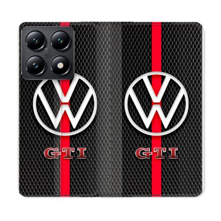 Housse Cuir Portefeuille Pour Xiaomi 14T Volkwagen Line
