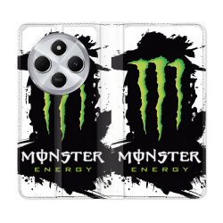 Housse Cuir Portefeuille Pour Xiaomi Redmi 14C 4G Monster Energy Tache
