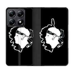 Housse Cuir Portefeuille Pour Xiaomi 14T Voyage Corse Noir