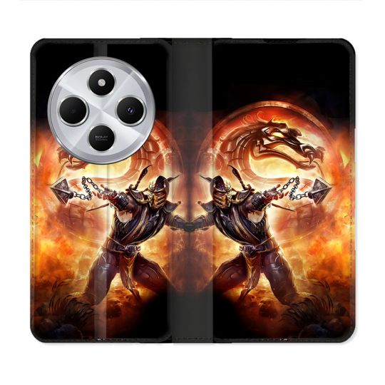 Housse Cuir Portefeuille Pour Xiaomi Redmi 14C 4G Mortal Combat