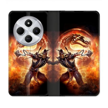 Housse Cuir Portefeuille Pour Xiaomi Redmi 14C 4G Mortal Combat