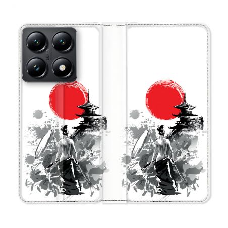 Housse Cuir Portefeuille Pour Xiaomi 14T Voyage Japon Femme