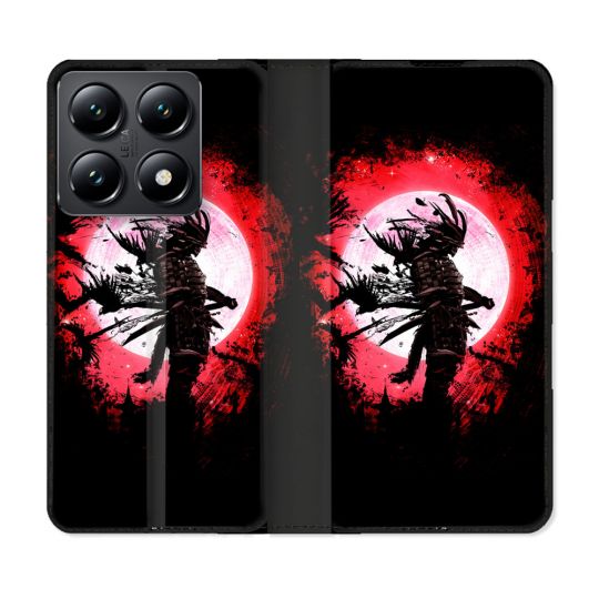 Housse Cuir Portefeuille Pour Xiaomi 14T Voyage Japon Samourai