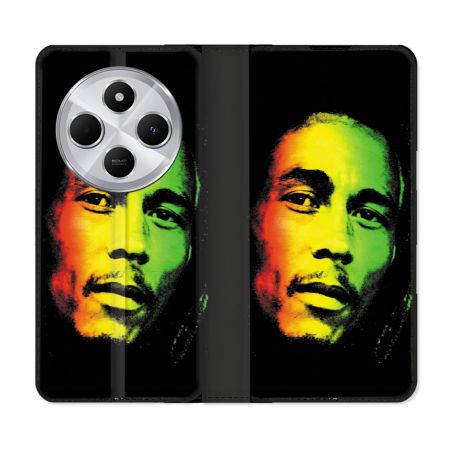 Housse Cuir Portefeuille Pour Xiaomi Redmi 14C 4G Musique Bob Marley 2