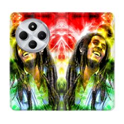 Housse Cuir Portefeuille Pour Xiaomi Redmi 14C 4G Musique Bob Marley Color