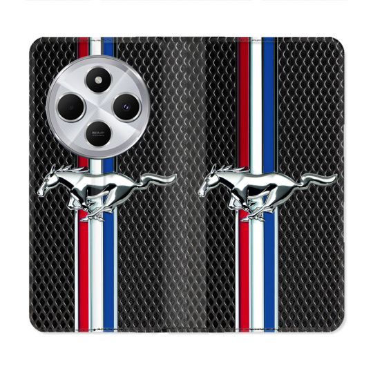 Housse Cuir Portefeuille Pour Xiaomi Redmi 14C 4G Mustang