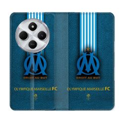 Housse Cuir Portefeuille Pour Xiaomi Redmi 14C 4G Olympique Marseille OM Bande