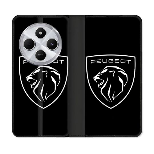 Housse Cuir Portefeuille Pour Xiaomi Redmi 14C 4G Peugeot