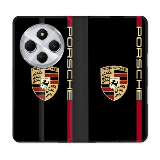 Housse Cuir Portefeuille Pour Xiaomi Redmi 14C 4G Porsche Line