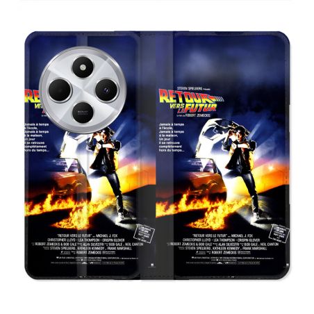 Housse Cuir Portefeuille Pour Xiaomi Redmi 14C 4G Retour Vers Le Futur Affiche