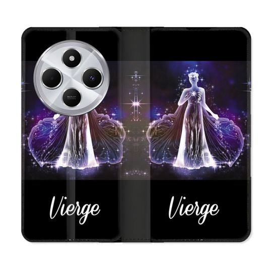 Housse Cuir Portefeuille Pour Xiaomi Redmi 14C 4G Signe Zodiaque 2 Vierge