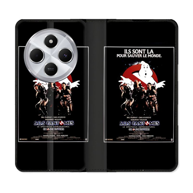 Housse Cuir Portefeuille Pour Xiaomi Redmi 14C 4G SOS Fantome Affiche